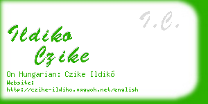 ildiko czike business card