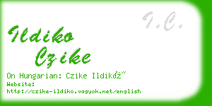 ildiko czike business card